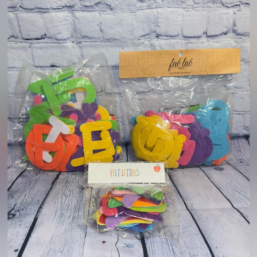 Felt Letters Sticky Back - 4” Assorted Colors